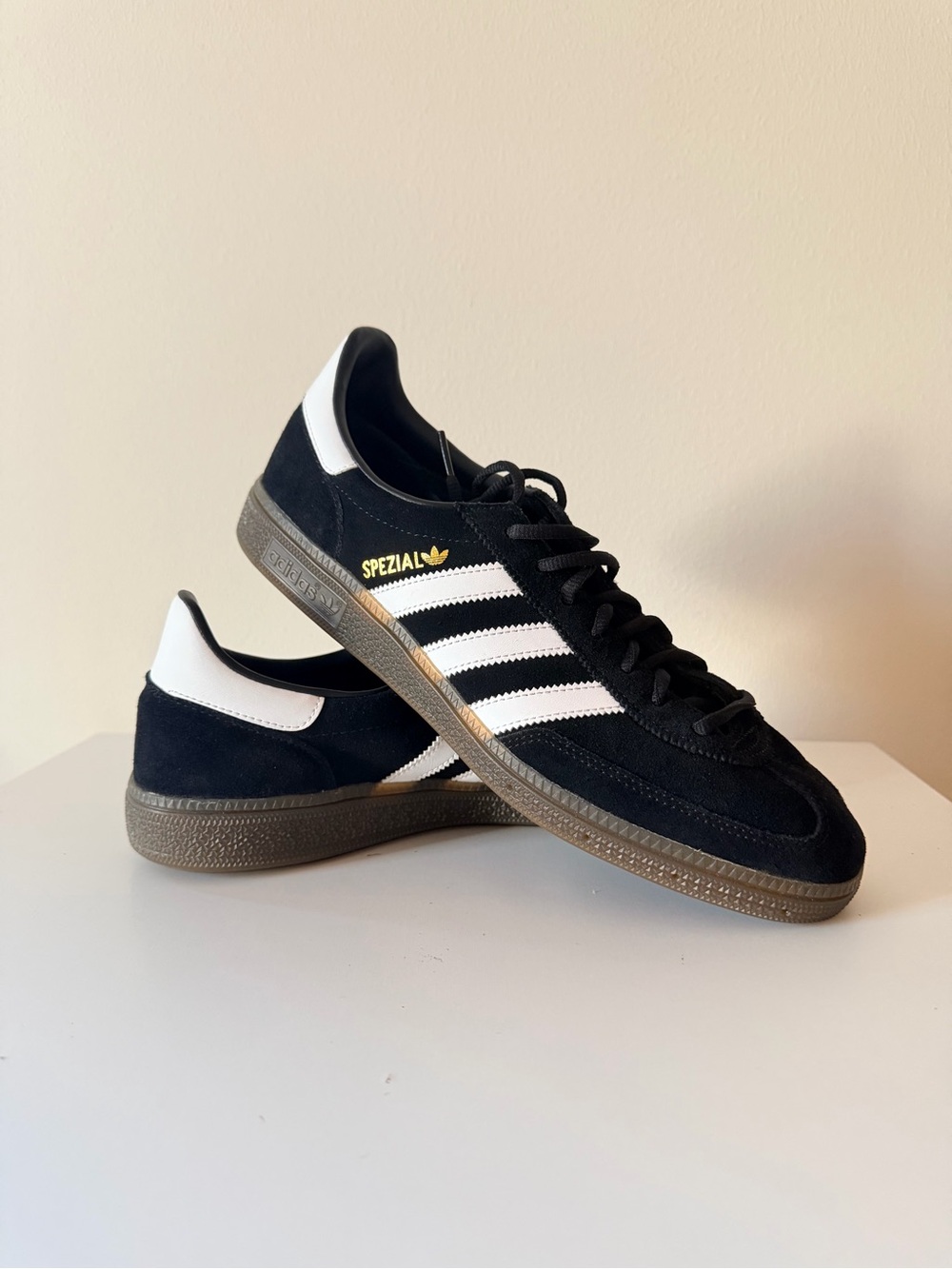 Adidas Handball Spezial Black White Gum Men's Size 9.5 Excellent Condition